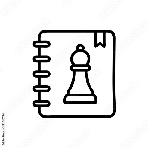 Chess-themed notebook with pawn icon representing International Chess Day  