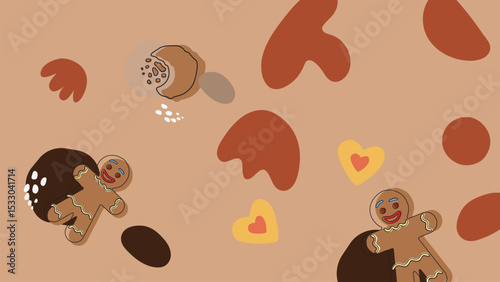 Swirl rolls and chocolate candy background
