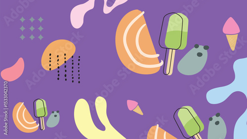 Lime Popsicle Summer Background