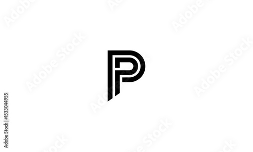 PP initial letters, monogram logo