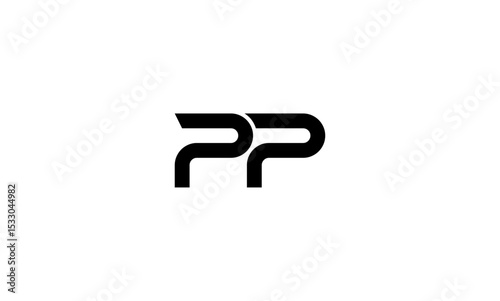 PP initial letters, monogram logo