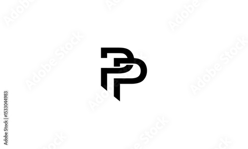 PP initial letters, monogram logo