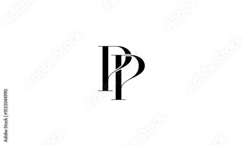 PP initial letters, monogram logo