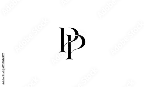 PP initial letters, monogram logo