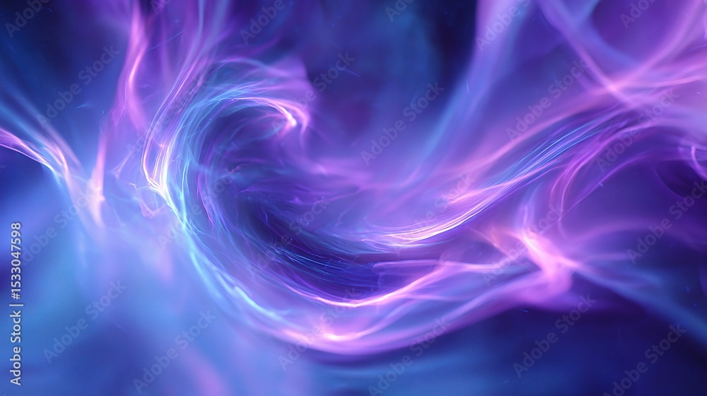 Fototapeta premium Captivating Swirls of Blue and Purple Light in Ethereal Design