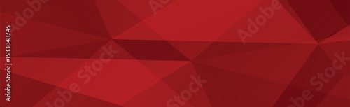 Volumetric lines on a red background - panoramic Vector background