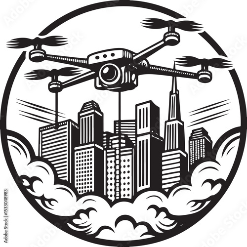 Vintage cityscape vector illustration collection for urban design