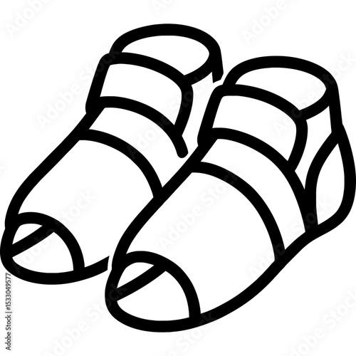 Minimalist vector design of foot protectors