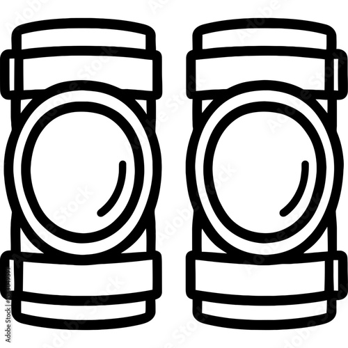Martial arts knee protection icon