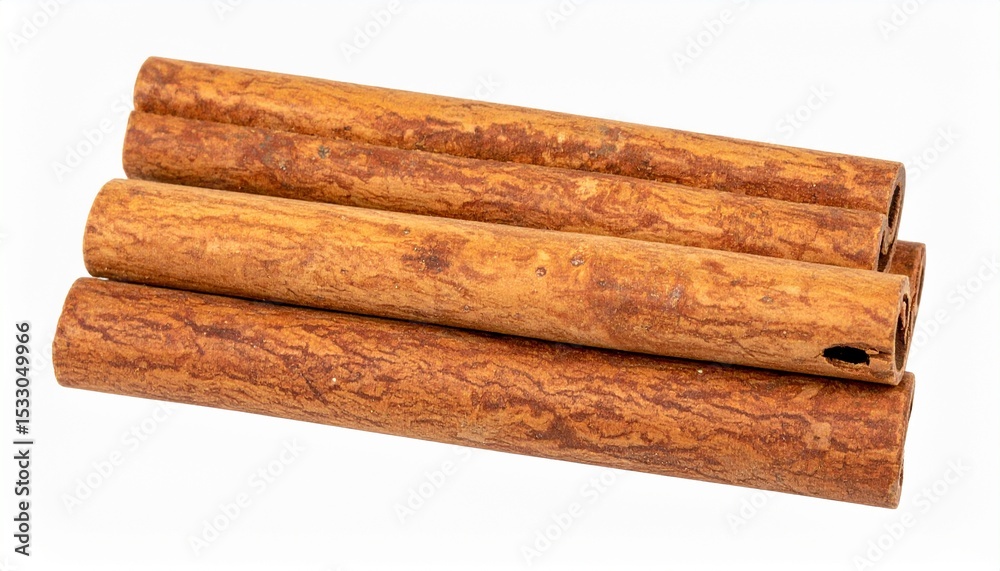Fototapeta premium Cinnamon sticks isolated on transparent or white background