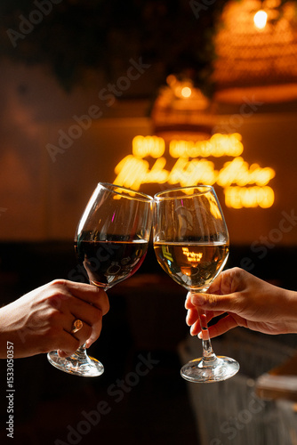 Copa de Vino Tinto y copa de Vino Blanco