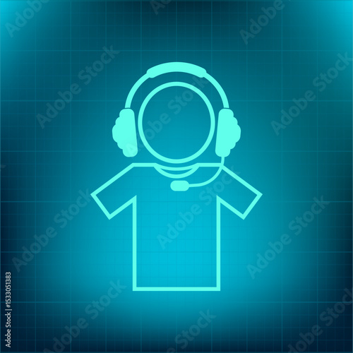 Vector icon on a blue background with a gradient