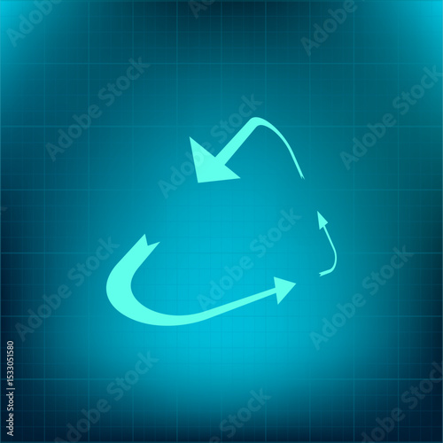 Vector icon on a blue background with a gradient
