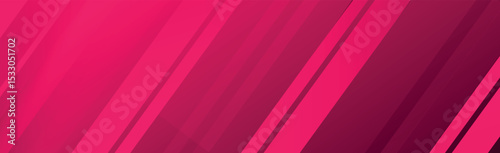 Volumetric lines on a red background - panoramic Vector background