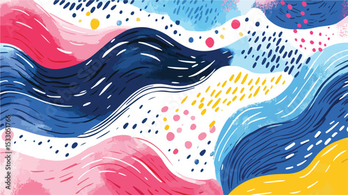 Elegant Pastel Handmade Line Patterns for Design Projects
