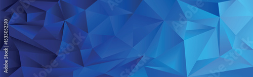 Abstract blue gradient triangles of different sizes - Vector illustration