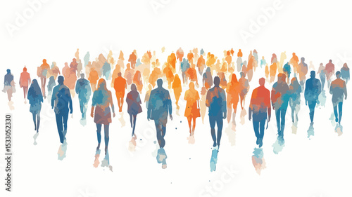 Pastel Drawing Stock Illustrations of People - High-Quality Vector Artwork
