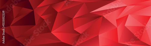 Abstract red gradient triangles of different sizes - Vector illustration