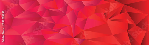 Abstract red gradient triangles of different sizes - Vector illustration