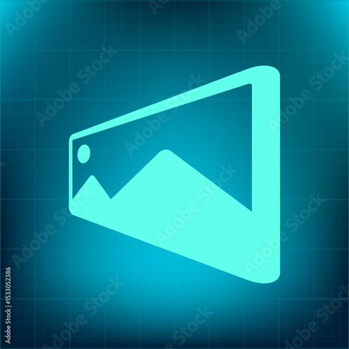 Vector icon on a blue background with a gradient