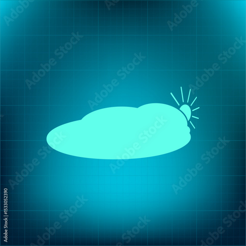 Vector icon on a blue background with a gradient