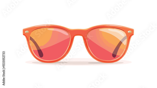Stylish Sunglasses Flat Icon Vector Illustration for Fashion Designers and Summer Trends