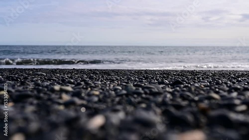 Hvalnes Nature Reserve Beach in Iceland - Black pebble beach