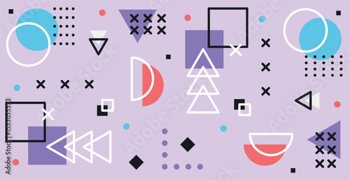Abstract background with different geometric shapes - Vector