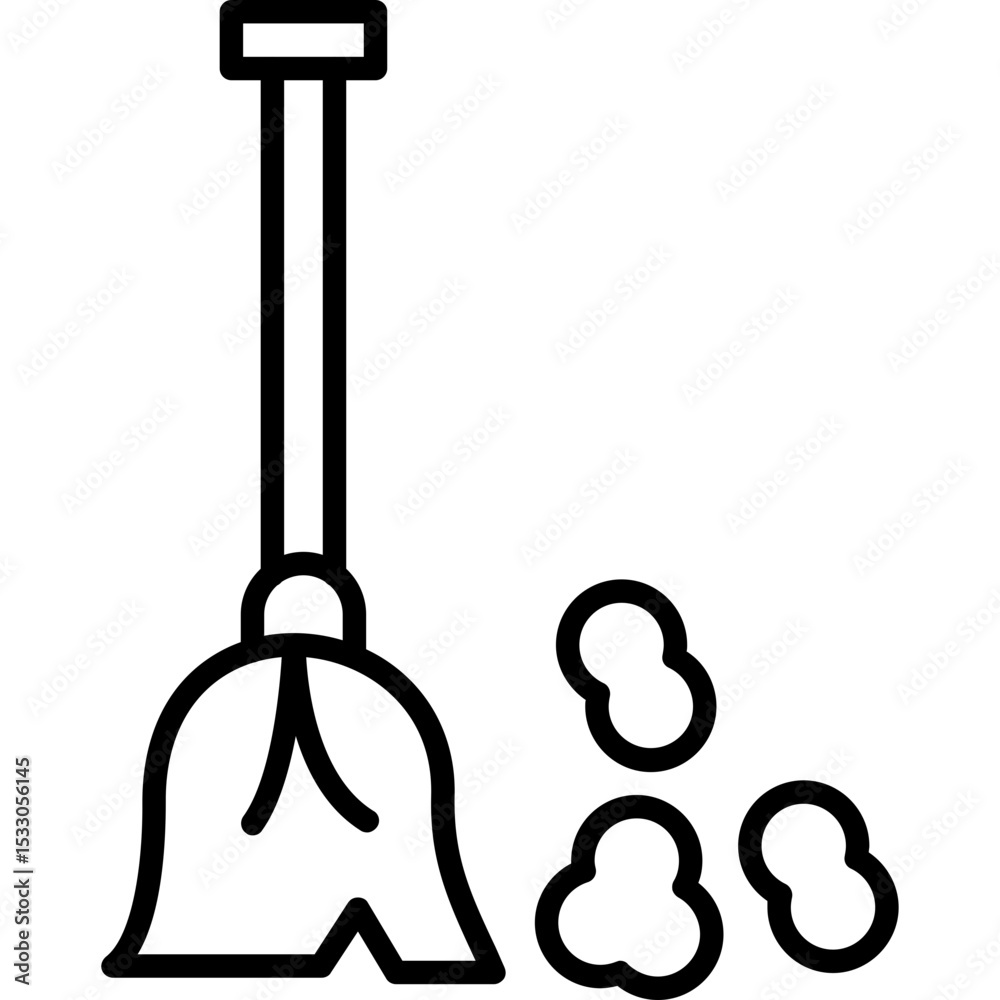 Naklejka premium Broom Icon