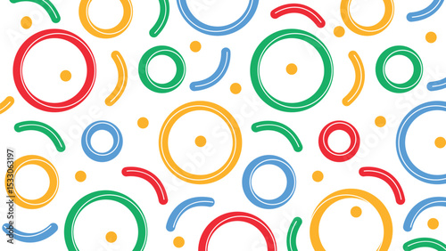 Colorful semi-circle and dot background