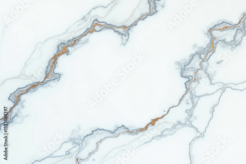 Elegant white and gold marble texture with soft blue veins

