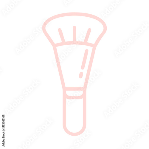 Elegant beauty tool. aesthetic makeup brush for professional beauty and skincare, highlighting precision and artistry in makeup application