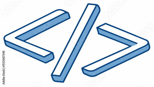 3D Style Angle Brackets for Programming