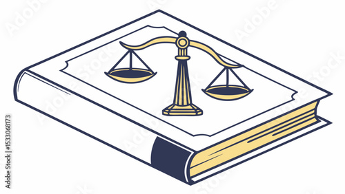 Justice Book with Balancing Scales
