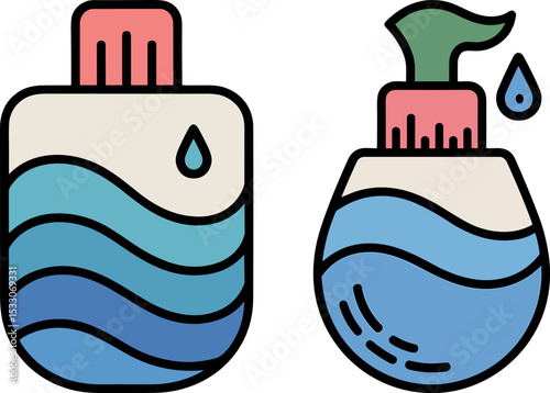 Intensive Moisturizing Logo Template – Hydration Skincare Badge Illustration

