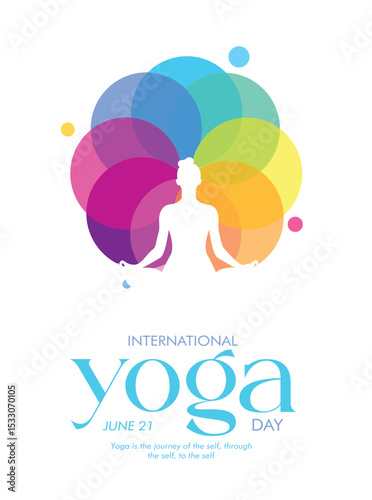 illustration of woman for 21 june-international yoga day web banner EPS10 vector.