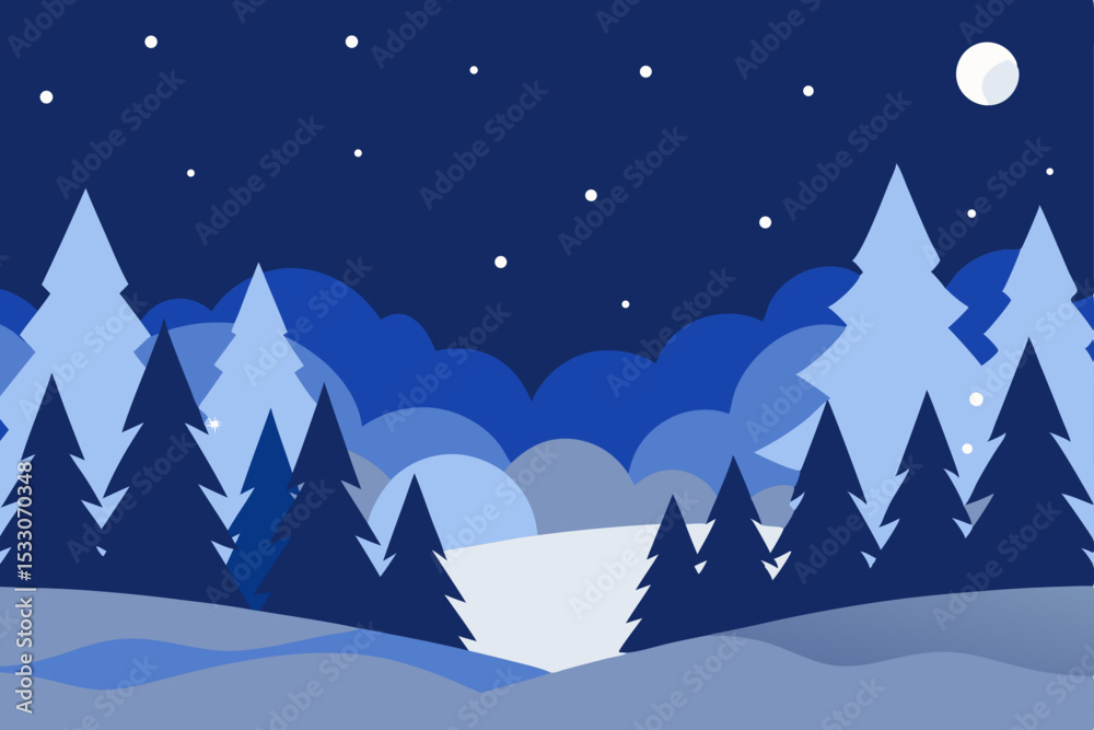 Fototapeta premium winter landscape with mountains