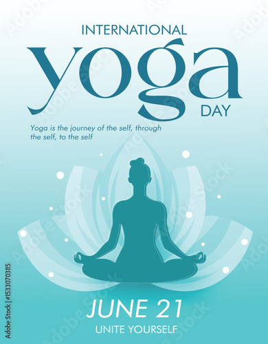 illustration of woman for 21 june-international yoga day web banner EPS10 vector.