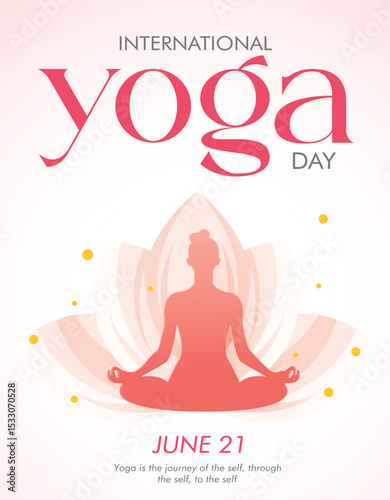 illustration of woman for 21 june-international yoga day web banner EPS10 vector.