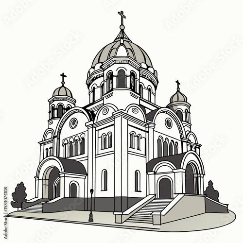 vector illustration of church