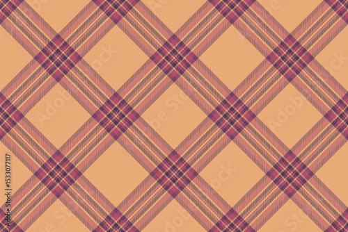 Elegant peach and mauve diagonal plaid pattern.  Perfect for textile design, fashion, websites, or wrapping paper.