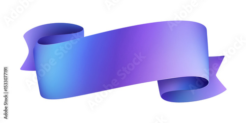 geometric angled ribbon banner isolated on white