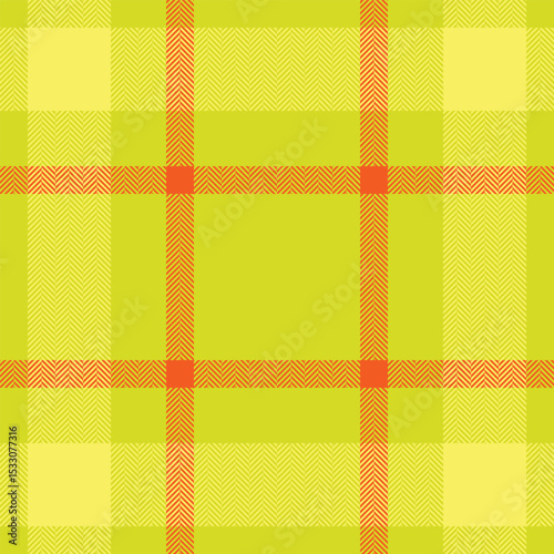 Vibrant lime green and orange herringbone plaid pattern.  Perfect for textile design, website backgrounds, or fashion projects.
