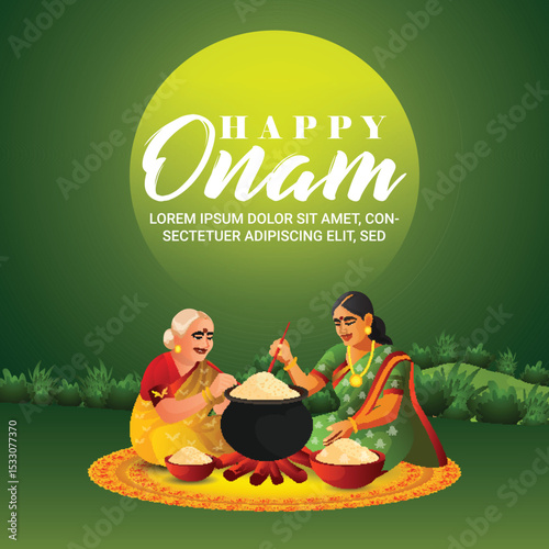 South indian cultural fetival happy onam background