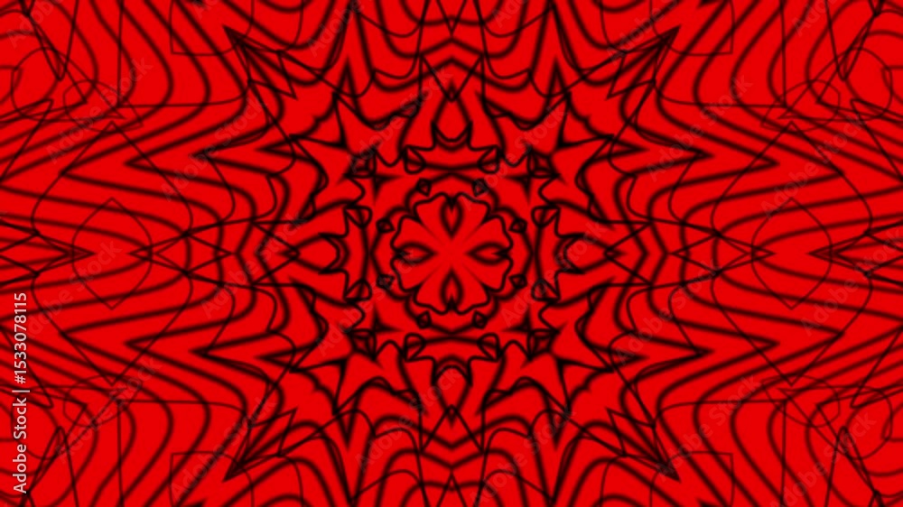 Red And Black Abstract Geometric Pattern Seamless Loop