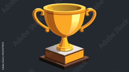 Golden Trophy A Generated AI Image of Success and Achievement