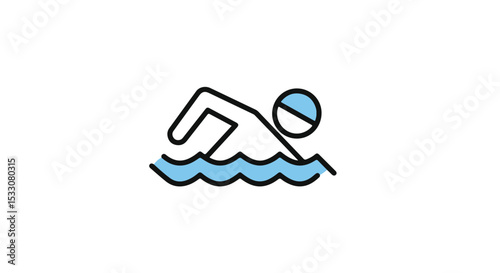 A swimmer enjoying a refreshing swim in the water.
