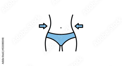 Waist reduction, healthy lifestyle, weight loss, body transformation.