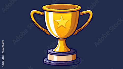 Golden Trophy Celebrating Success and Achievement