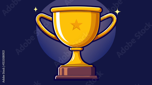 Golden Trophy Symbol of Victory, Achievement, and Success
